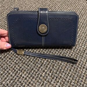 Navy Blue Wristlet Wallet